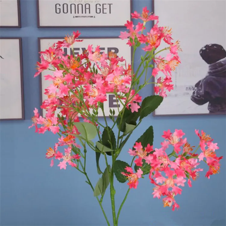 Fake Long Stem Hydrangea(5 stems/piece) 33.86" Length Simulation Guelder-Rose for Wedding Home Decorative Artificial Flowers