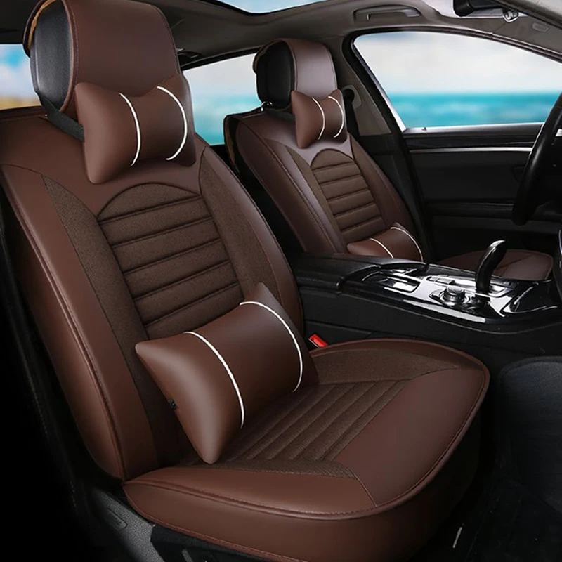 Льняные автомобильные чехлы для renault logan 2 megane 3 laguna sandero fluence symbol kadjar kangoo sander