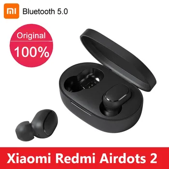 Original Xiaomi Redmi Airdots 2 TWS True Wireless Bluetooth Earphone Stereo Bass 5.0 With Mic Noise Reduction Headset Air2 SE 1