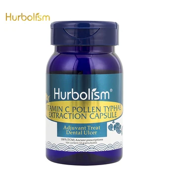 

Hurbolism Vitamin C Pollen Typhae Extraction Capsule, Adjuvant Treat Dental Ulcer, Plants Extract, no side effect, 50pcs