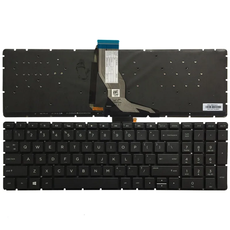 

Клавиатура для ноутбука HP 15-bs007ds 15-bs008cy 15-bs008ds 15-bs009cy 15-bs009ds, черная/фуксия/зеленая