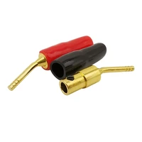 Banana Plug Screw Lock Terminals Wiring Audio Hi-fi Speaker Adapter Small 2mm Banana Plug Angle Pin Connector 6