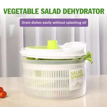 

Multifunctional Press Type Salad Dryer Vegetable Fruit Drain Dehydrator Basket Shake Water Basket Kitchen Salad Tool