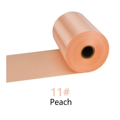 25Meters/Roll 8cm/10cm/15cm Silk Satin Ribbons DIY Wedding Chair Sashes Christmas Gift Wrapping Decoration Silk Ribbons Ruban 11-Peach