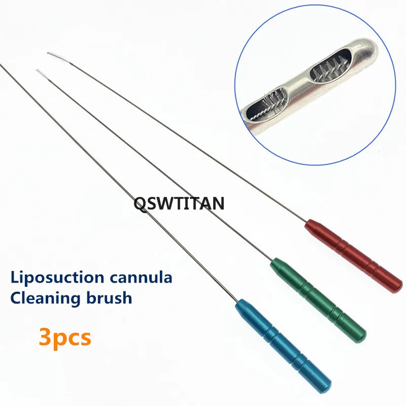 Cannula Brush 3pcs/set Liposuction Cannula Brush Tube Cleaning Cannula Brush Cleaning Fat Stem Cell