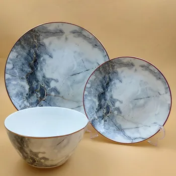 

The Export Trade Rims shi tou wen Set Tableware Market Small Bowl dishes and plates sets