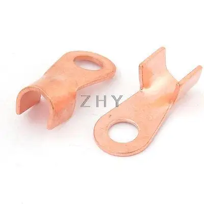 

2 Pcs Open Cable Connector Ring Tongue Copper Passing Through Terminal 200A