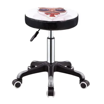 

Beauty Stool Barber Shop Chair Hairdressing Stool Rotating Lifting Round Stool Nail Salon Stool Pulley Hair Salon Work Bench