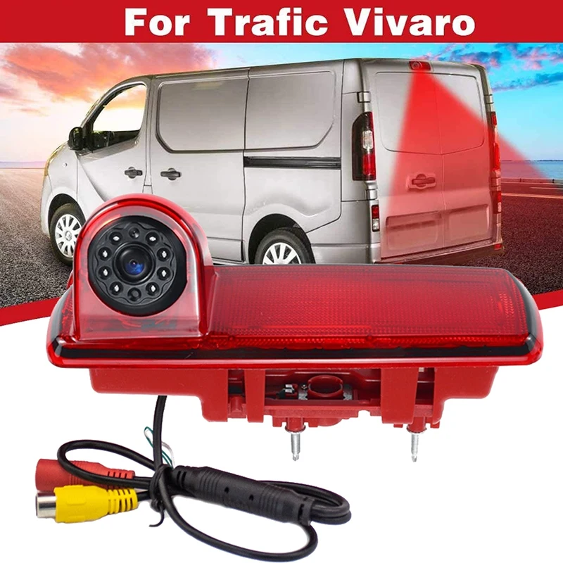 Alta definição à prova dwaterproof água visão noturna ir câmera de backup luz freio para 2014 opel vivaro/2014 renault trafic, terceiro|Câmera veicular| -