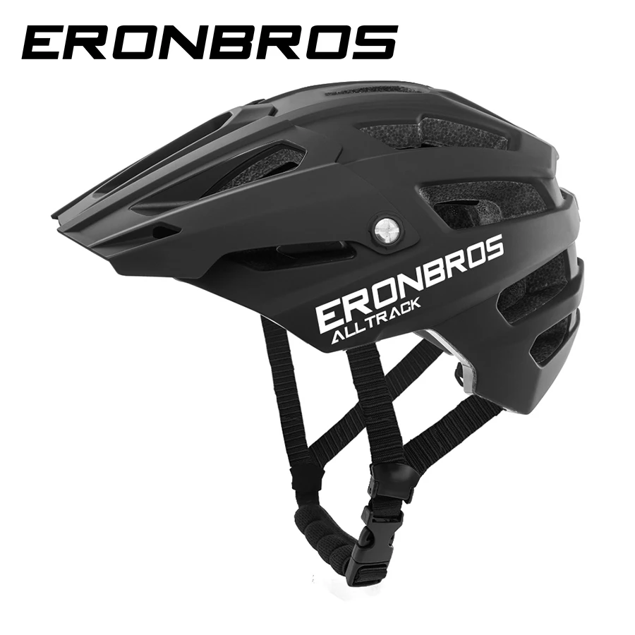 2019New ERONBROS велосипедный шлем TRAIL XC велосипедный шлем в форме MTB велосипедный шлем шоссейные горные шлемы безопасности крышка - Цвет: Черный
