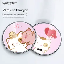 Мультяшное Беспроводное зарядное устройство для iPhone 11 Xs Max 8 Plus 5 В/2A USB Qi зарядная подставка для samsung Note 9 Note 8 S10 Plus зарядное устройство для телефона