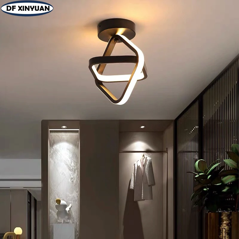 Modern and simple LED ceiling lamp black white corridor decoration chandelier aisle balcony cloakroom indoor lighting lamps | Освещение