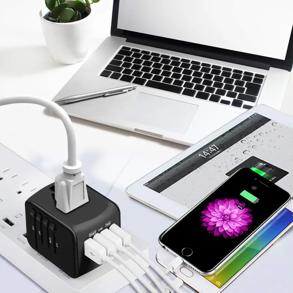 Travel Adapter Universal International Power European Outlet Plug EU to US to EU
