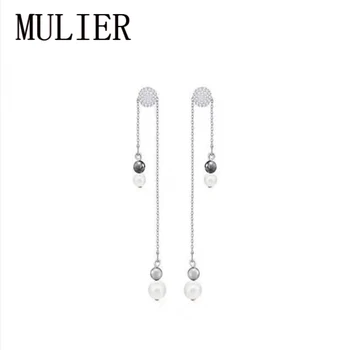 

MULIER 2020 high quality SWA earrings. Shiny and charming pearl decoration ladies best gift free shipping