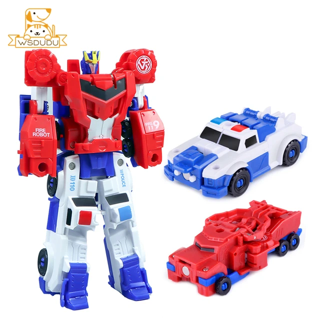 2 in 1 Optimus Prime Cool Magnetic Robot Car Transformation Action Figures Toys Deformed Auto Figurine Decor Model Boy Kid Gifts 1