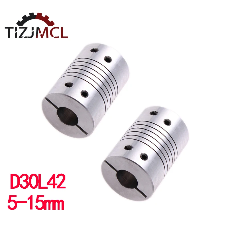 

BR D30L42 Aluminum Flexible Coupling Shaft Coupler For Stepper Motor Coupler Shaft Couplings 3D Printer OD 30mm L 42mm 8mm 10mm