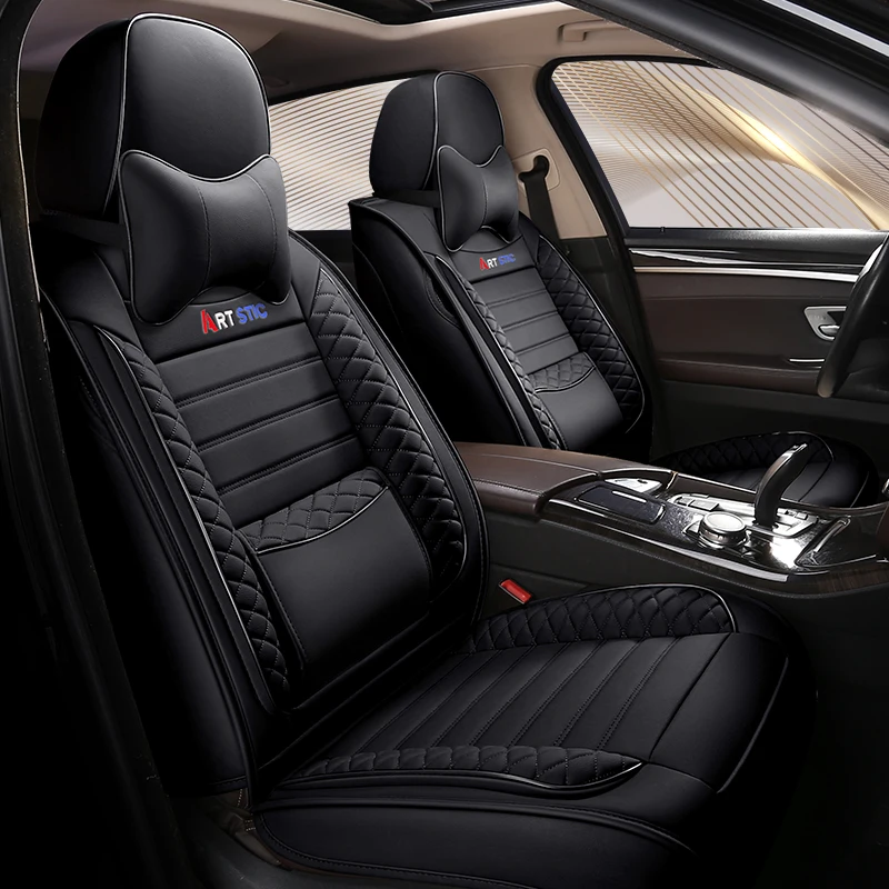  New PU Leather Auto Universal Car Seat Covers for VW jetta 4 6 mk5 mk6 Santana Tiguan L mk2 Touareg