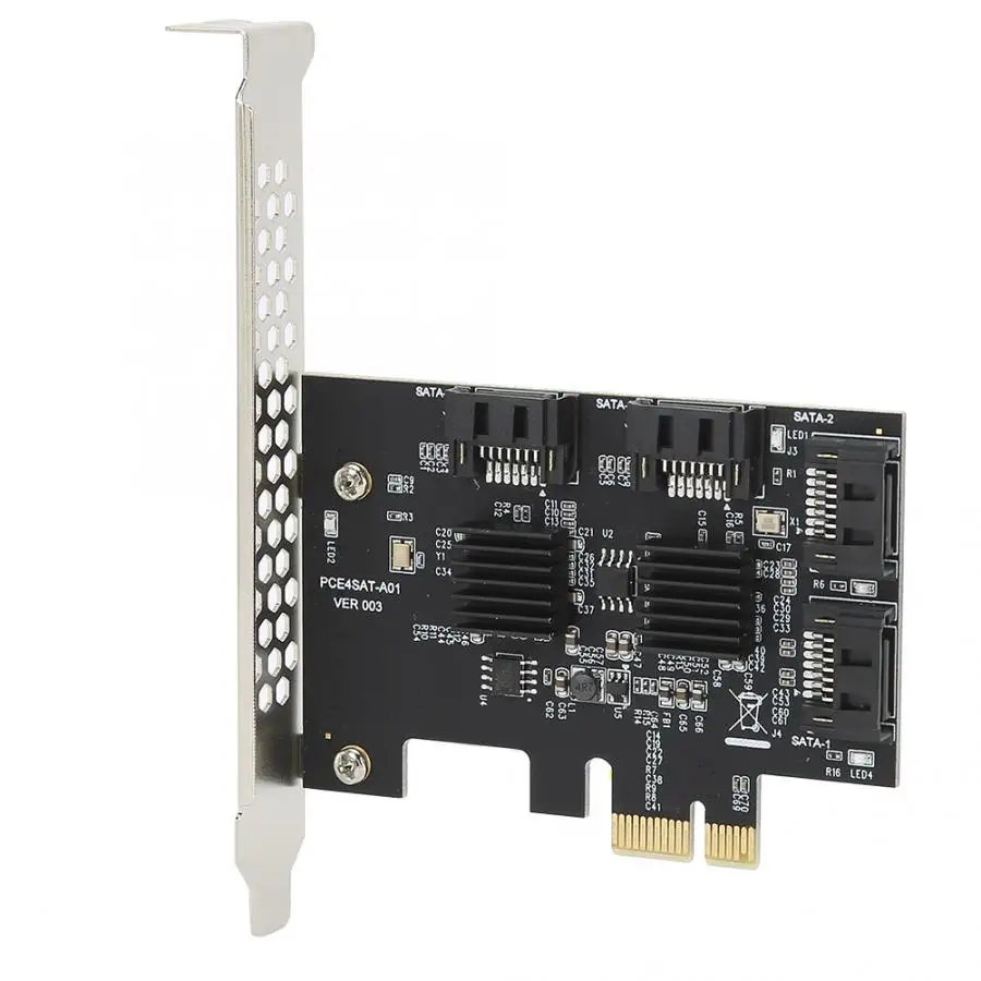 Новая карта расширения PCI-E на SATA 3 0 4 порта 6 ГБ адаптер для жесткого диска с