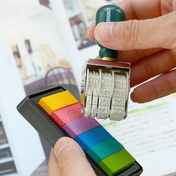 

1pc Vintage Plastic Rolling Stamp Month Date DIY Wheel Stamps Diary Album Scrapbooking Stationery Dropshipping,