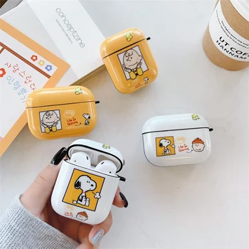 

For AirPods Pro 2 3 Cute Cartoon Peanut Earphone Case For Apple AirPods 1 2 3 Bluetooth Headset Silicone Cover Cases with Hook