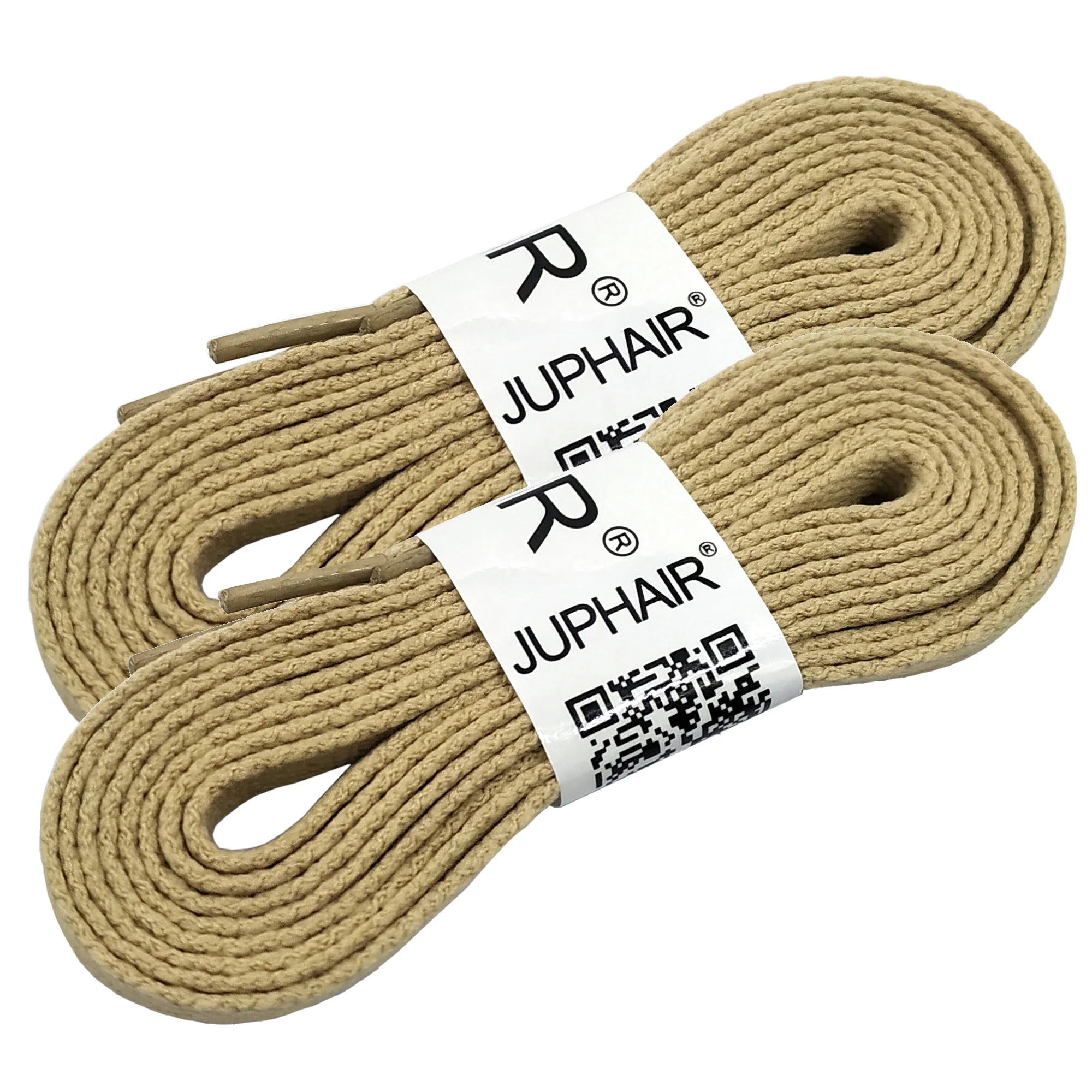 02 Beige 2 пары плоских хлопковых шнурков, подходят для мужчин, женщин, детей, тапки, шнурки для спортивной обуви, белые 120 см мягкие шнурки, бренд JUPHAIR, высокое качество - Цвет: 02 Beige