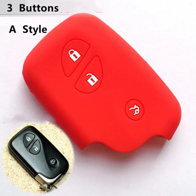 Car Key Cover Case For Lexus 3/4 Buttons CT200H GX400 GX460 IS250 IS300C RX270 ES240 ES350 LS460 GS300 450h 460h RX LX GX ES250 A-Red