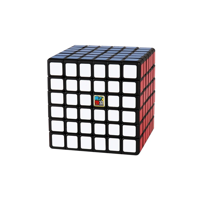 Moyu Cubing классная Meilong 6x6x6 магический скоростной кубик без наклеек Профессиональные 6 слойные Кубики-головоломки Cubo Magico развивающие игрушки - Цвет: black