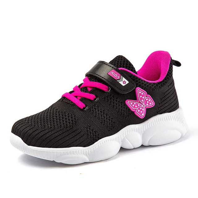 Children's Shoes for Girls Shoes High Quality Kids Sneakers,Summer Toddlers Casual Sports Shoe Breathable Mesh Lightweigh 4-12Y black