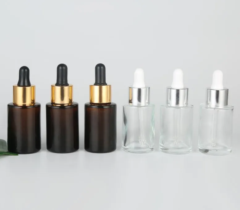 

Оптовая продажа, пустой роскошный флакон-капельница для эфирного масла с крышкой, стеклянные флаконы для лосьона для ухода за кожей