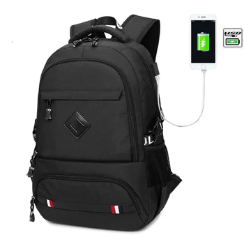 

Classical Black color fashion men oxford travel backpack outdoor Laptop Bag Multifunctional USB Charging Travel Bag 200824-114