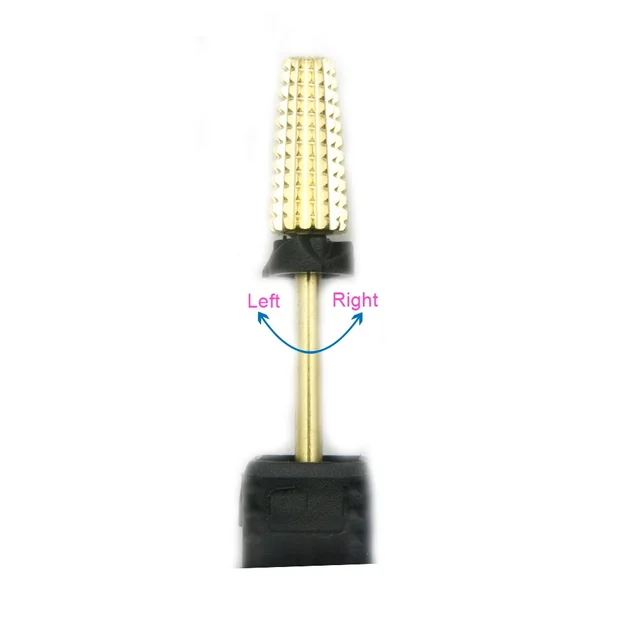 PRO 100% Tungsten steel 5 in 1 Left Right Hand Carbide Nail Drill Bits Nails Electric Drill Manicure  DENTAL LAB Burs Dropship 5in1 XC