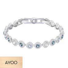 AYOO высокое качество SWA SWA Ангел квадратный браслет Дамский Однорядный Круглый браслет
