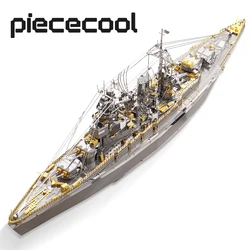 Piececool 3d metal puzzle modelo kits de construção nagato classe battleship jigsaw brinquedo, presentes de aniversário de natal para adultos crianças