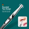 MR.GREEN Facial Hair Scissors Rounded Professional Stainless Steel Mustache Nose Hair Beard Eyebrows Eyelashes Trimming Clippers 3