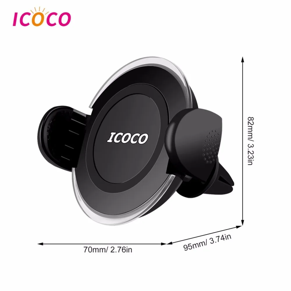ICOCO Универсальный ультра-компактный телефон легко одним касанием Беспроводной автомобильный держатель для зарядного устройства держатель для телефона крепление на приборную панель