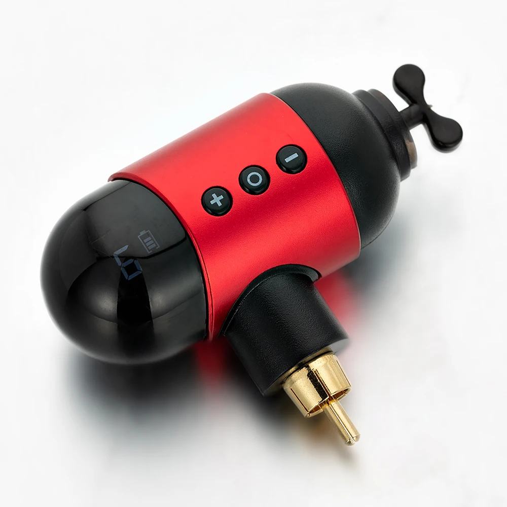 RCA Red Беспроводной источник питания для татуировок RCA DC интерфейс перезаряжаемая литиевая батарея для татуировки ручка - Цвет: RCA Red