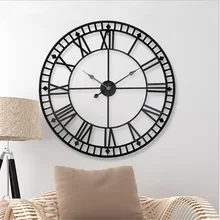Скандинавском стиле ретро настенные часы большие домашние часы Креативный кованый дизайн Висячие часы декоративные для гостиной отель тихий