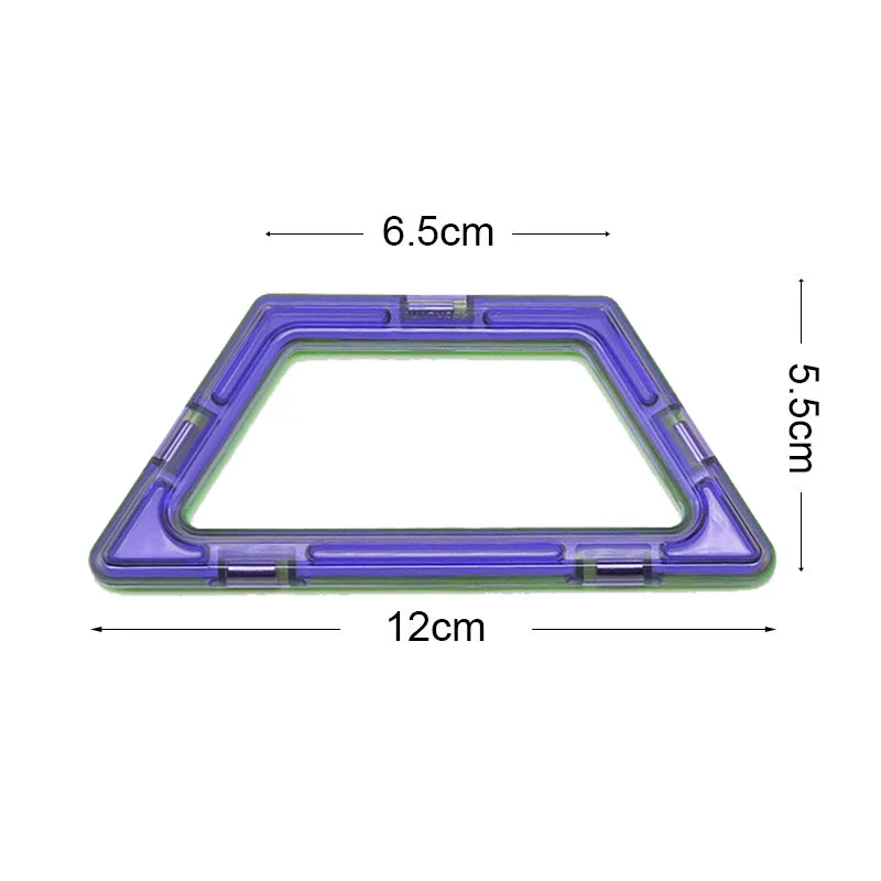 Trapezoid Магнитный конструктор, большого размера, детали магнитного конструктора,магнитные кубики, аксессуары, развивающий образовательный, игрушки для детей, подарок - Цвет: Trapezoid