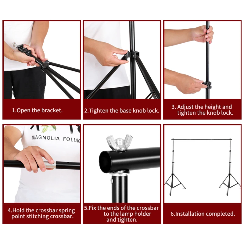  Photography Background Stand Support System Kit for Photo Studio Muslin Backdrops Paper and Canvas 
