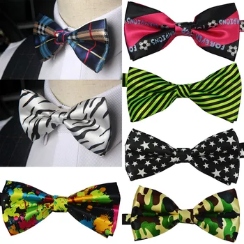 

2019 new men's bow tie men's wedding print bow tie party bar party casual style lattice bow tie fashion trend men's accessories