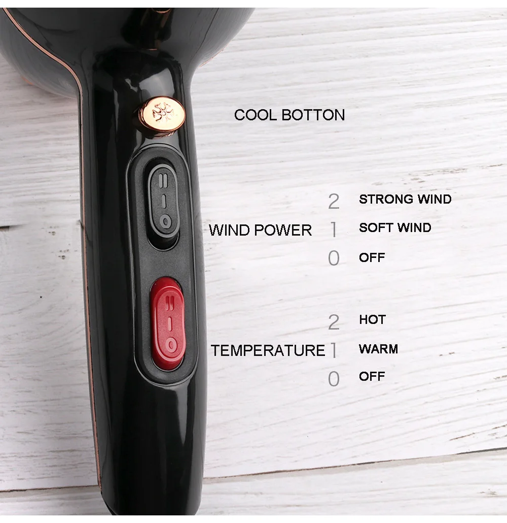 2000w secador de cabelo ar quente e