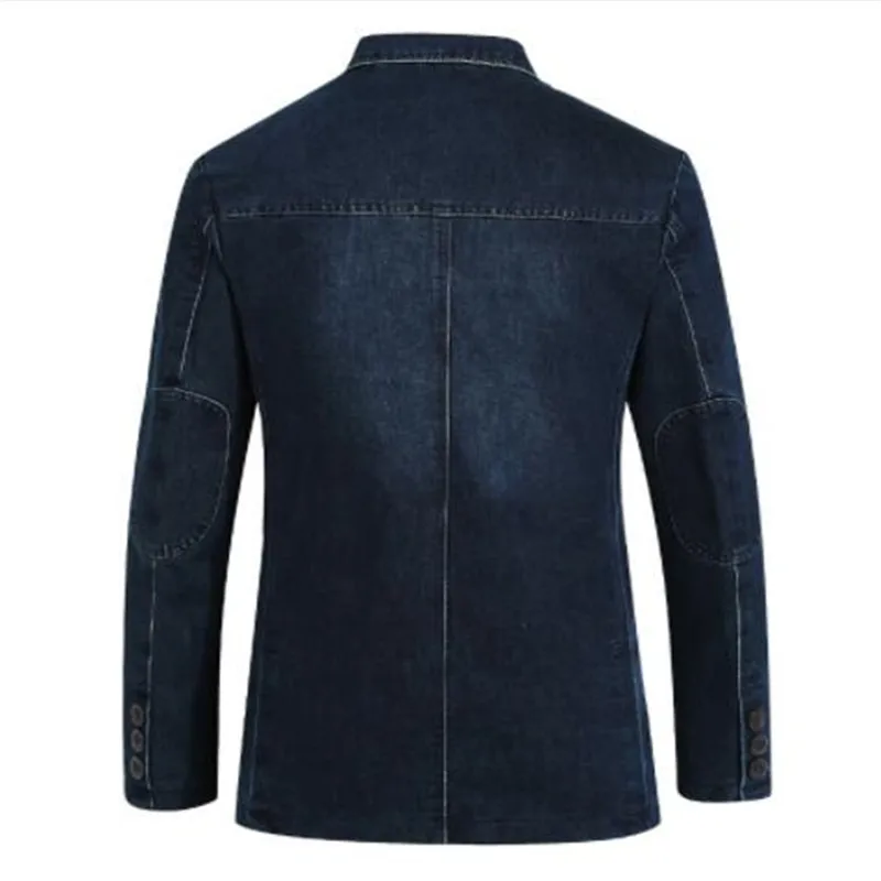 L-3XL, джинсовая куртка, Мужской Блейзер, хлопковые костюмы для мужчин, ковбойский Блейзер, джинсовая куртка, Мужская куртка, брендовая одежда, повседневная куртка, костюм