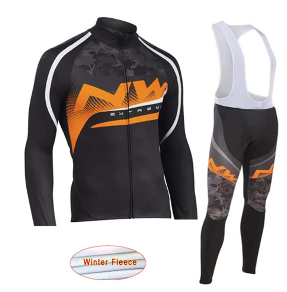 NW мужские про команды куртки для велоспорта зимние термо флис для велоспорта из джерси теплая MTB велосипедная одежда куртка несколько вариантов 12 - Цвет: 8