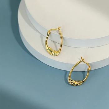 

Silvology 925 Sterling Silver Irregular Earrings Elegant Bump Surface Texture Chic Vintage Earrings for Women Festival Jewelry