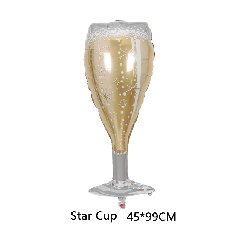 Star Cup 1 шт, дня рождения, свадьбы, годовщины вечерние гелия Фольга бокал для шампанского для виски, коктейлей воздушные шары украшения для взрослых и детей детские теплозащитные воздушные Globos - Цвет: Star Cup