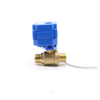 

CWX-15N DN15 G1/2 MxM brass MINI Electric motorized ball valve for IC card smart meters DC3-6V /DC12V CR01 / 02/ 05