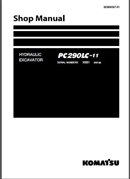 

Komatsu Hydraulic Excavator All Shop Manual 2017