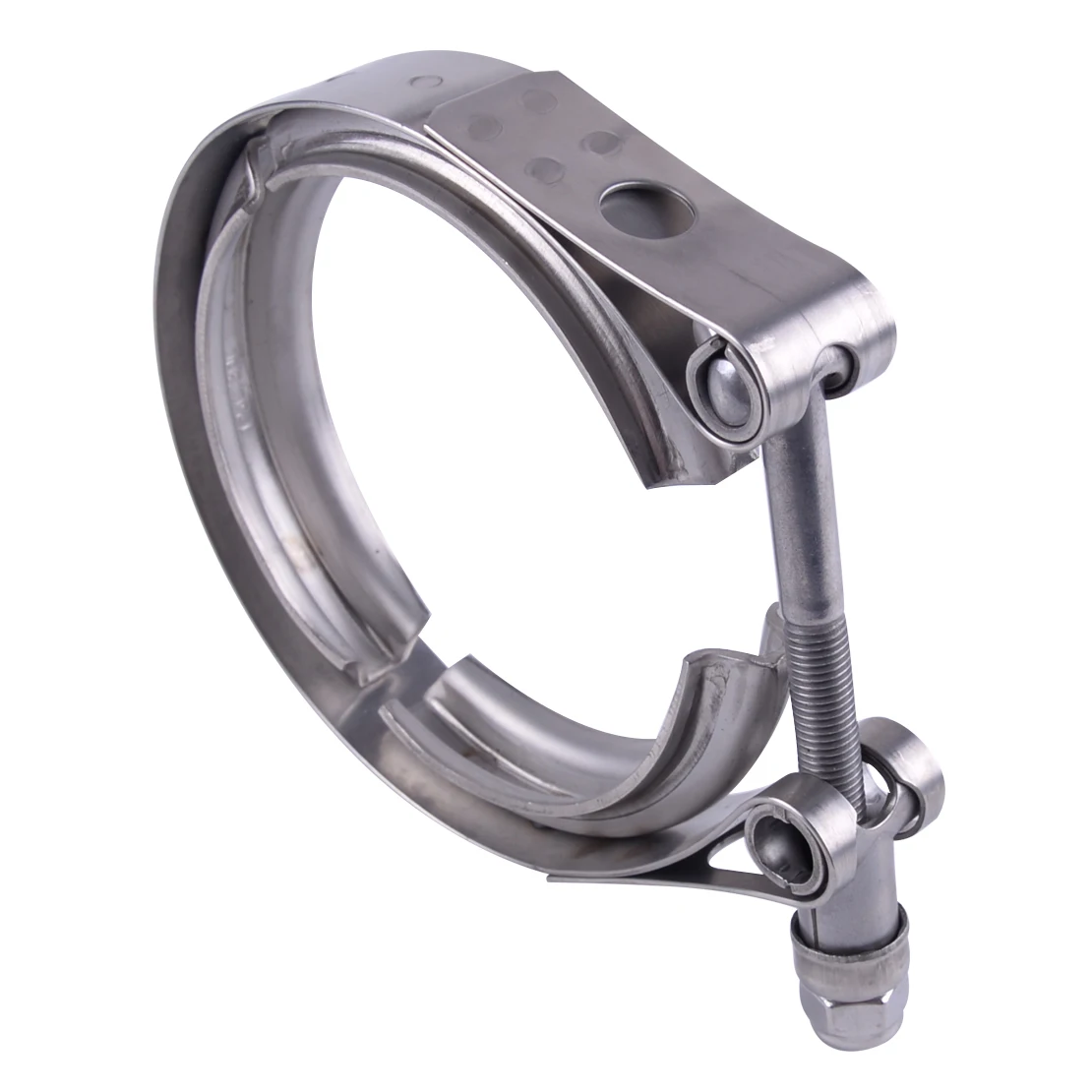 Beler Silver " Нержавеющая сталь 304 V-Band фланцевый зажим инструмент для турбо выхлоп вниз трубы Универсальный
