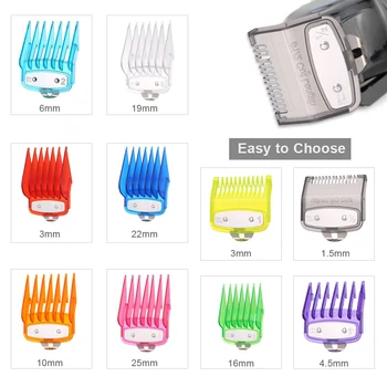 

Hair Clipper Combs Guide Kit Plastic Hair Trimmer Guards Attachments Multi-color Hair Salon Tool Set of 8 / 10PCS