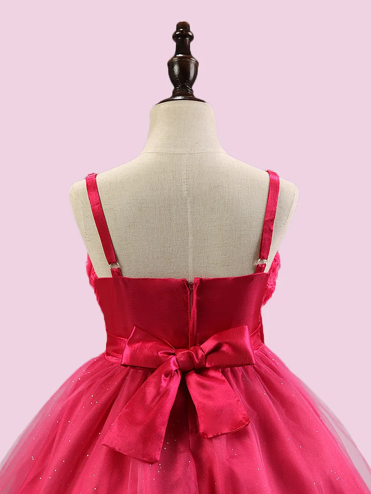 Платье для девочек с бантом в Корейском стиле; свадебное детское платье с цветочным принтом; оригинальная детская одежда
